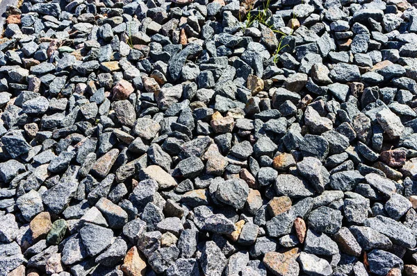 Close Finely Broken Pebbles Rubble Texture Background Day Sunlight — Photo