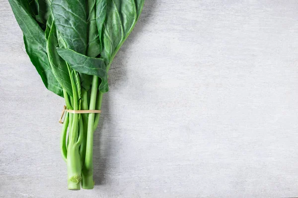 Vegetable Chinese Kale White Background — Stok Foto
