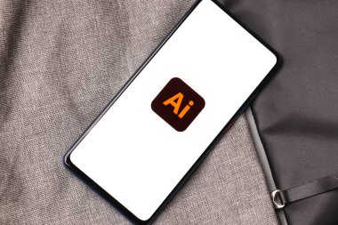 Assam, Hindistan - 15 Ocak 2020: Telefon ekranında Adobe Illustrator logosu.