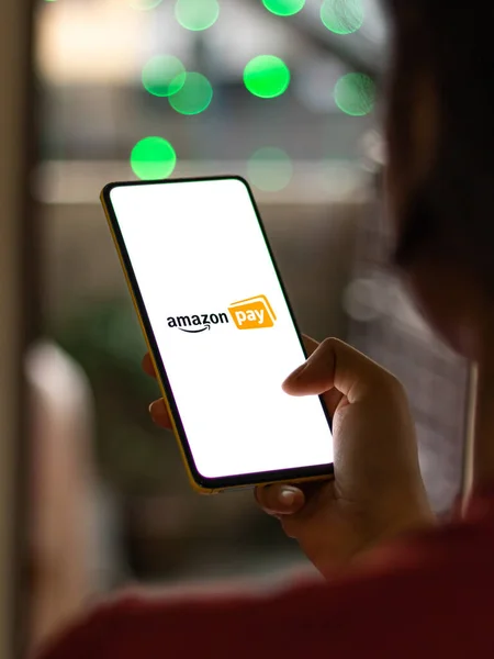 Assam Indien November 2020 Amazon Pay Logo Auf Dem Handybildschirm — Stockfoto