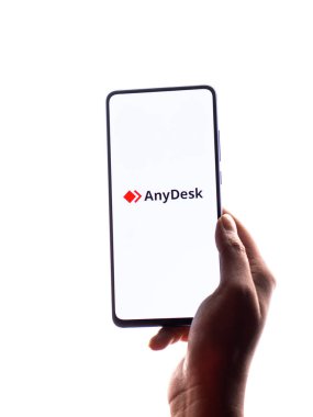 Assam, Hindistan - 10 Mart 2021: Telefon ekranındaki herhangi bir logo.