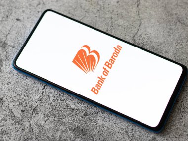 Assam, Hindistan - 18 Temmuz 2020: Baroda Bankası ünlü bir özel sektör bankası.