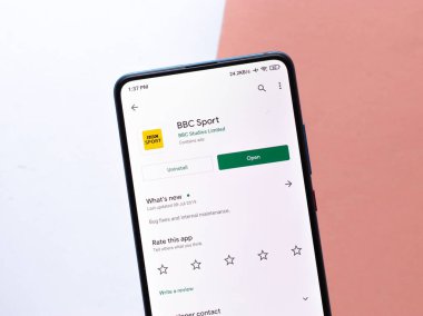 Assam, Hindistan - 15 Ağustos 2020: BBC spor kanalı logosu.