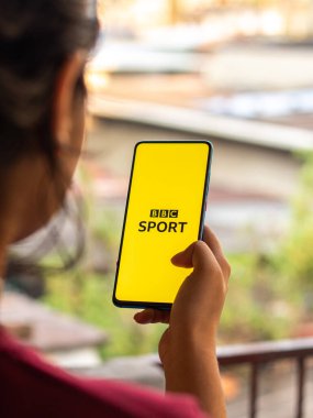 Assam, Hindistan - 15 Ağustos 2020: BBC spor kanalı logosu.
