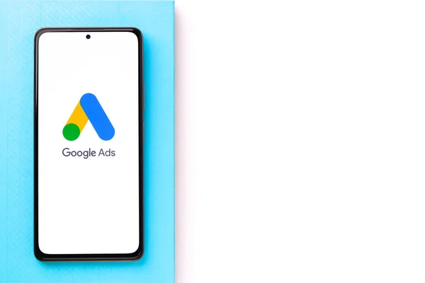 Assam Indien Januar 2021 Google Ads Logo Auf Dem Handybildschirm — Stockfoto