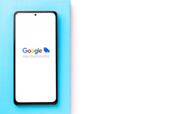 Assam India May 2021 Google Merchant Center Logo Phone Screen — 스톡 사진