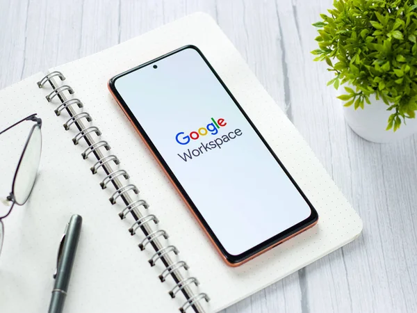 Assam Indien Mai 2021 Google Workspace Logo Auf Dem Handybildschirm — Stockfoto