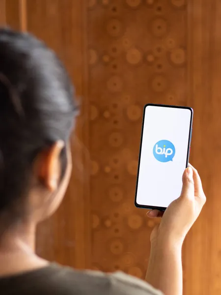 Assam Indien Mai 2021 Bip Messenger Logo Auf Dem Handybildschirm — Stockfoto