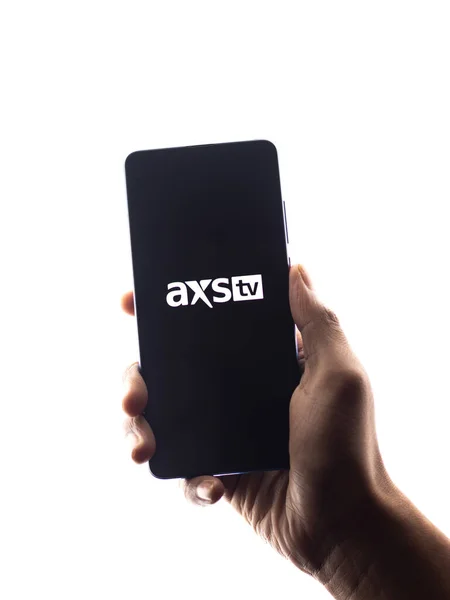 Assam Indien Juni 2021 Axs Logo Auf Dem Handybildschirm — Stockfoto