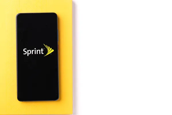 Ассам Индия Августа 2021 Года Логотип Sprint Corporation Экране Телефона — стоковое фото