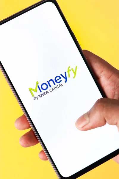 West Bangal India Augusztus 2021 Moneyfy App Logó Telefon Képernyőjén — Stock Fotó