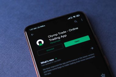 Assam, Hindistan - 28 Temmuz 2020: Olimp Ticaret Yatırım ve Ticaret Platformu.