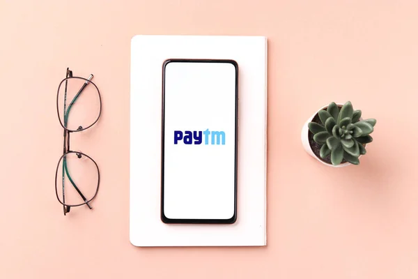 West Bangal Indie Sierpnia 2021 Logo Aplikacji Paytm Ekranie Telefonu — Zdjęcie stockowe