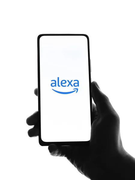 West Bangal Indien September 2021 Amazon Alexa Logo Auf Dem — Stockfoto