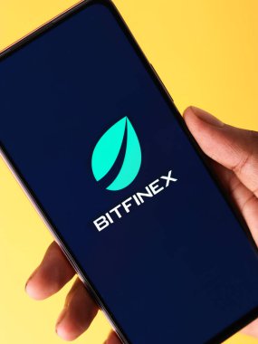 Assam, Hindistan - 10 Mart 2021: Telefon ekranı görüntüsünde Bittrex logosu.