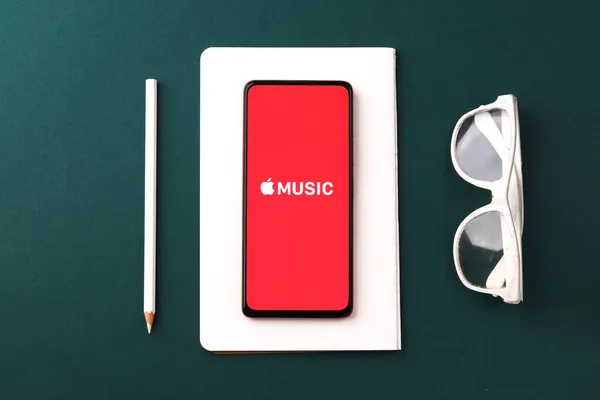 West Bangal Indie Września 2021 Apple Music Logo Ekranie Telefonu — Zdjęcie stockowe