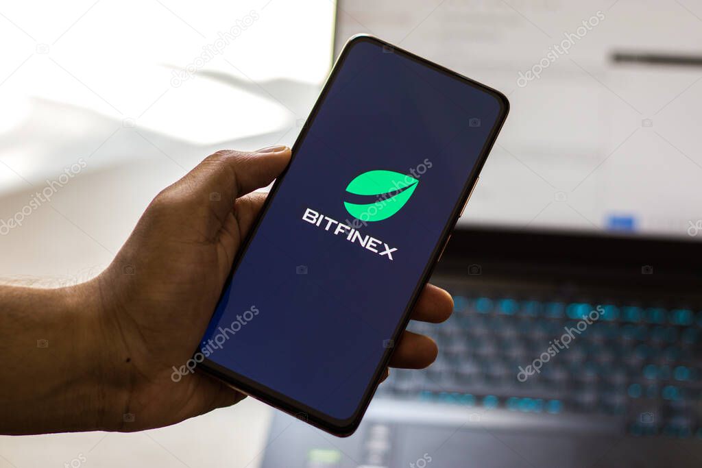 Assam, india - March 10, 2021 : Bittrex logo on phone screen stock image.