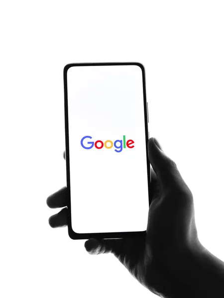 West Bangal Indien September 2021 Google Logo Auf Dem Handybildschirm — Stockfoto
