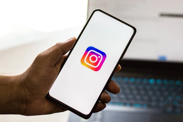 West Bangal India Září 2021 Instagram Logo Fotobance Telefonu — Stock fotografie