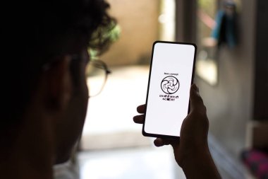 Batı Bangal, Hindistan - 28 Eylül 2021: Telefon ekranında NCERT logosu.