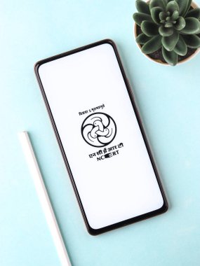 Batı Bangal, Hindistan - 28 Eylül 2021: Telefon ekranında NCERT logosu.