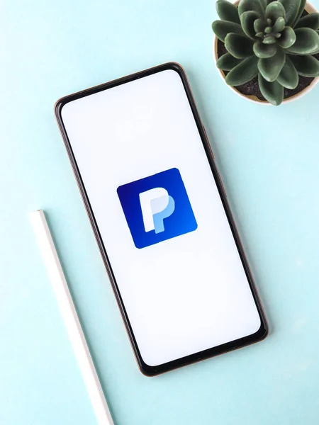 West Bangal India Szeptember 2021 Paypal Logó Telefon Képernyőjén Stock — Stock Fotó