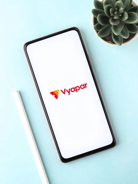 West Bangal India Septiembre 2021 Vyapar App Logo Phone Screen — Foto de Stock