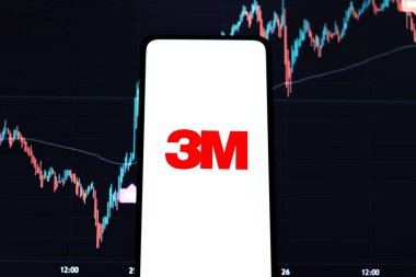 Batı Bangal, Hindistan - 09 Ekim 2021: 3M telefon ekranı görüntüsü logosu.