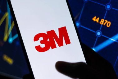 Batı Bangal, Hindistan - 09 Ekim 2021: 3M telefon ekranı görüntüsü logosu.