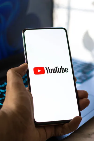 West Bangal Inde Septembre 2021 Logo Youtube Sur Écran Téléphone — Photo