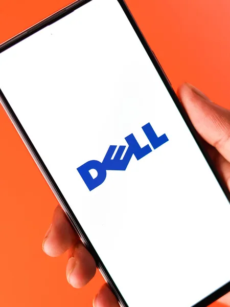West Bangal Indien Oktober 2021 Dell Logo Auf Dem Handybildschirm — Stockfoto