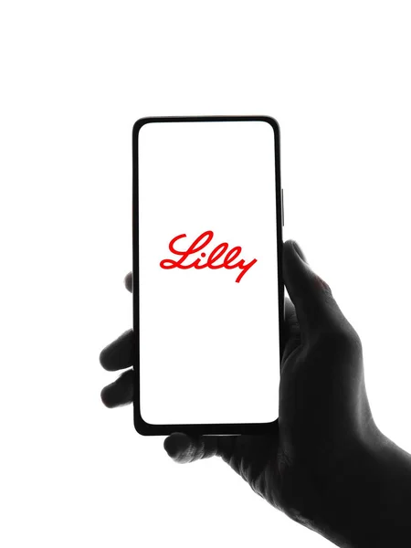 West Bangal India October 2021 Eli Lilly Company Logo Phone — 图库照片