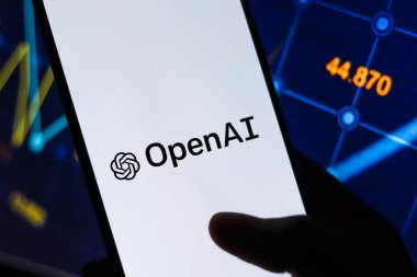 Batı Bangal, Hindistan - 09 Ekim 2021: Telefon ekranında OpenAI logosu.