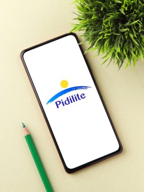 Batı Bangal, Hindistan - 09 Ekim 2021: Pidilite Endüstri telefon ekranı görüntüsünde logo.