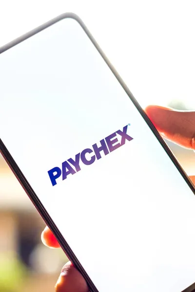 West Bangal India Október 2021 Paychex Logó Telefon Képernyőjén Stock — Stock Fotó