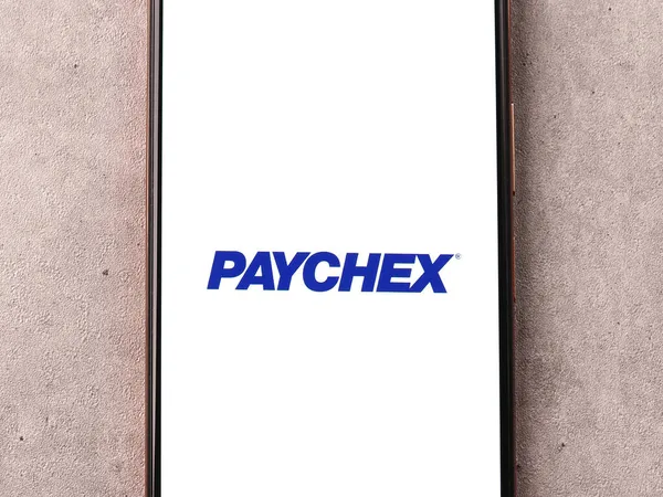 West Bangal Indien Oktober 2021 Paychex Logo Auf Dem Handybildschirm — Stockfoto