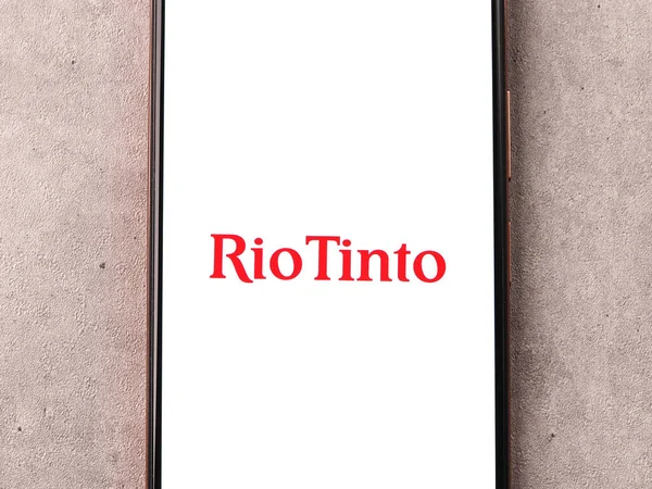 West Bangal Inde Octobre 2021 Rio Tinto Logo Phone Screen — Photo