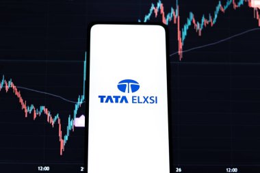 Batı Bangal, Hindistan - 09 Ekim 2021: Telefon ekranında Tata Elxsi logosu.
