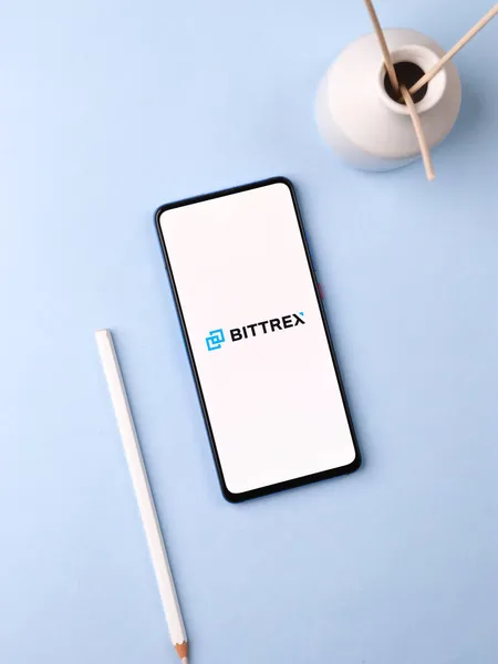 Assam Hindistan Mart 2021 Telefon Ekranı Görüntüsünde Bittrex Logosu — Stok fotoğraf