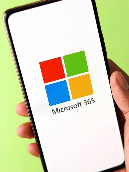 Batı Bangal Hindistan Kasım 2021 Telefon Ekranında Microsoft 365 Logosu — Stok fotoğraf