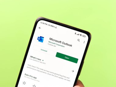 Assam, Hindistan - 19 Nisan 2021: Telefon ekranındaki görüntü logosu.
