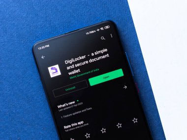 Assam, Hindistan - 23 Mayıs 2020: DigiLocker Hindistan Hükümeti tarafından basit ve güvenli bir belge cüzdanı