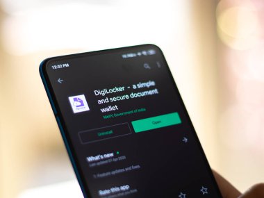 Assam, Hindistan - 23 Mayıs 2020: DigiLocker Hindistan Hükümeti tarafından basit ve güvenli bir belge cüzdanı