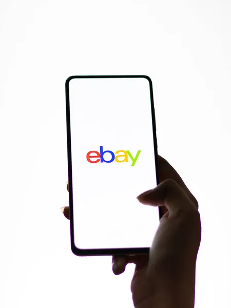 Assam Indien September 2020 Ebay Logo Auf Dem Handybildschirm — Stockfoto