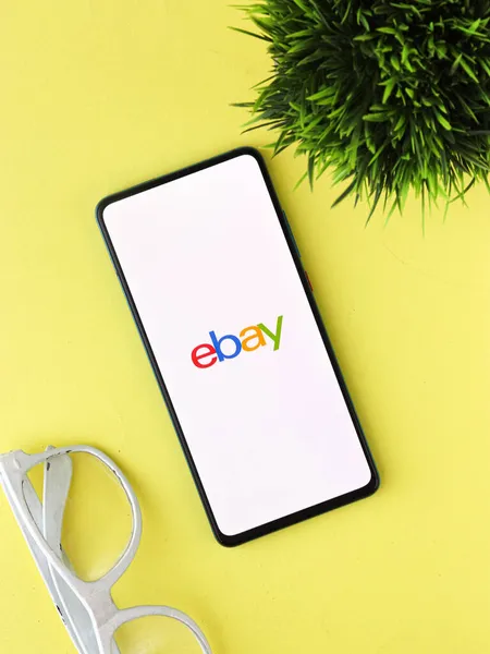 Assam Inde Septembre 2020 Logo Ebay Sur Écran Téléphone Image — Photo