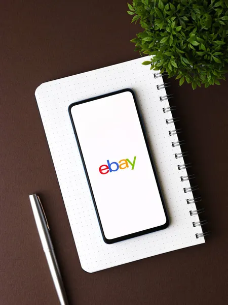 Assam Inde Septembre 2020 Logo Ebay Sur Écran Téléphone Image — Photo