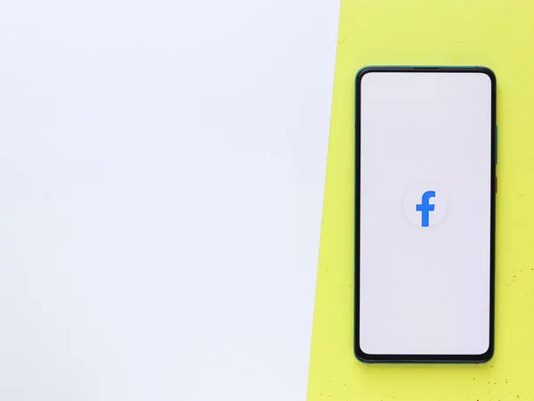 Facebook Lite Logo Telefoon Scherm Afbeelding Voorraad — Stockfoto