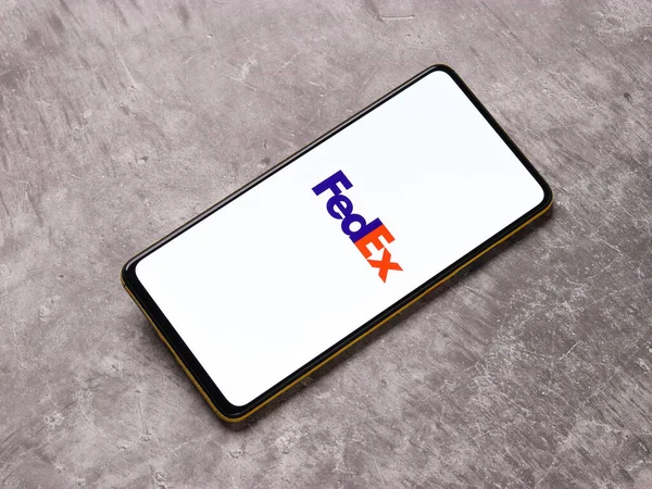 Assam Indien November 2020 Fedex Logo Auf Dem Handybildschirm — Stockfoto