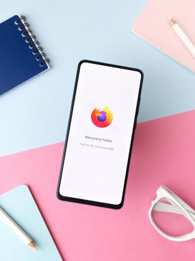 Assam, Hindistan - 25 Haziran 2020: Firefox güvenli bir tarayıcı uygulaması.