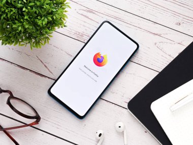 Assam, Hindistan - 25 Haziran 2020: Firefox güvenli bir tarayıcı uygulaması.